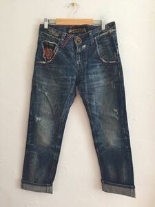  б/у REDPEPPER JEANS красный перец джинсы перо Wing вышивка повреждение джинсы размер 28