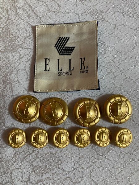 メタルボタン ELLE SPORT ゴールド系