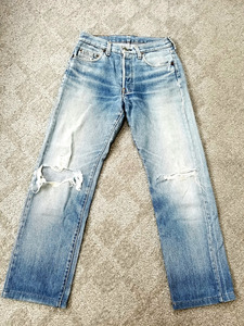 雰囲気抜群 80s USA製 levi's リーバイス 501xx 内股シングル ヒゲ落ち w29 S アメリカ製 524 // ビンテージジーンズ