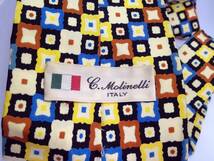【MOLINELLI】 モリネリ　イタリア生地　 日本製・総柄ネクタイ　絹100% シルク・8037_画像5