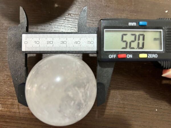 特大虹ありカルサイト スフィア 丸玉 天然石 52mm