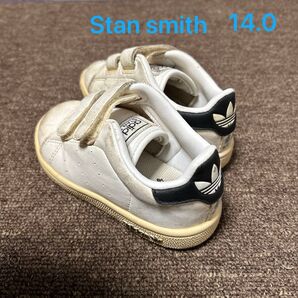 【コメント割引可】adidas スタンスミス 14.0 白×ネイビー