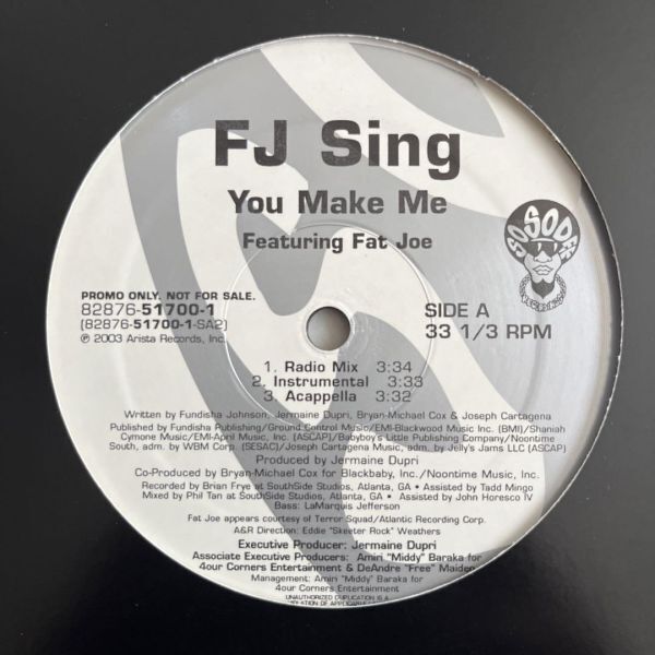 FJ Sing Feat. Fat Joe - You Make Me / Love 2003 (プロモ) (Promo)