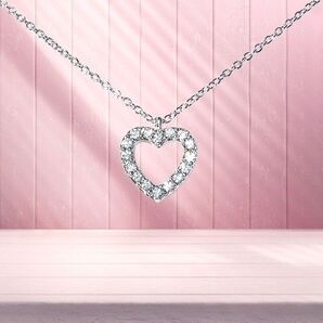 CZパヴェハートネックレス