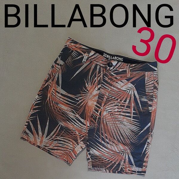 【超美品】BILLABONG ビラボン ハーフパンツ スイムウエア 水着 ヤシの木 サーフィン メンズ30 サーフ 海外旅行
