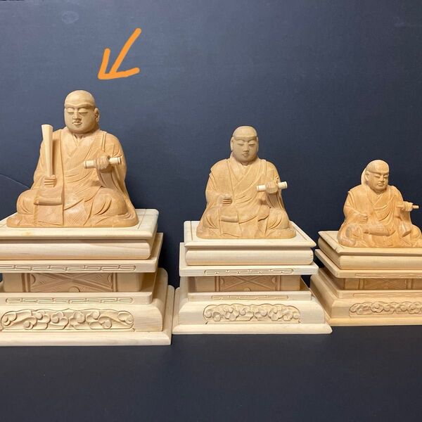 日蓮 木彫 仏像 仏具 手彫り サイズ大