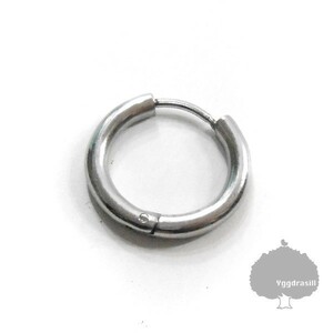 YGG* new goods hoop earrings inside diameter 12mm 18G silver silver angle circle A g-dragon. slope put on 