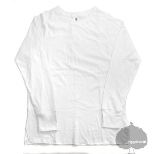 YGG★新品 ロングスリーブ 長袖 Tシャツ トップス 白 ホワイト L FOG 両裾加工 ロンT ルーズ