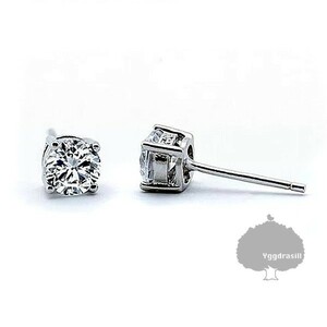 YGG* new goods 5mm 5 millimeter one Point one bead earrings clear rhinestone pair 2 piece both ear man and woman use B