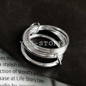 YGG* new goods 4 ream ring ring link silver 925 11 number multiple nyu Anne s line .. lady's SV925