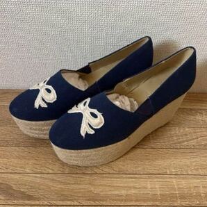 送料無料● 定価¥12800●新品●dazzlin エスパドリーユ 厚底 ネイビー L