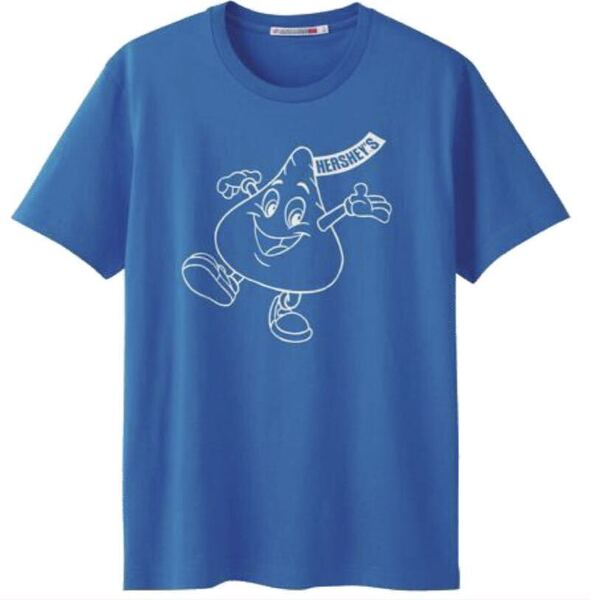 送料無料● 新品タグ付●ユニクロ× HERSHEY’S ハーシーズTシャツ XL ブルー