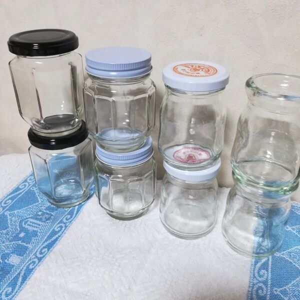 空き瓶 8個 プリンカップ瓶 ガラス瓶容器 小瓶