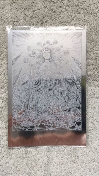 伊藤潤二展 誘惑 蒸着紙ポストカード8 禍々しき桐絵 うずまき 新品未使用品