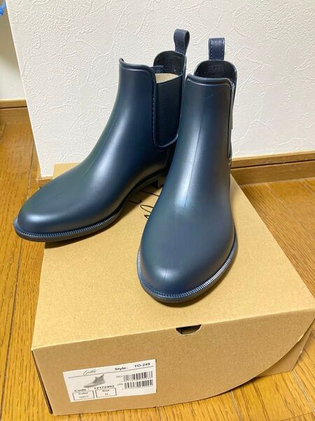 タグ付き☆試着のみ レインブーツ ネイビー