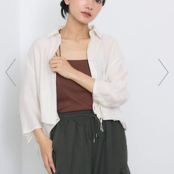 カーディガン 羽織 シアーシャツ シャーリングクロップドシャツ レトロガール レディース