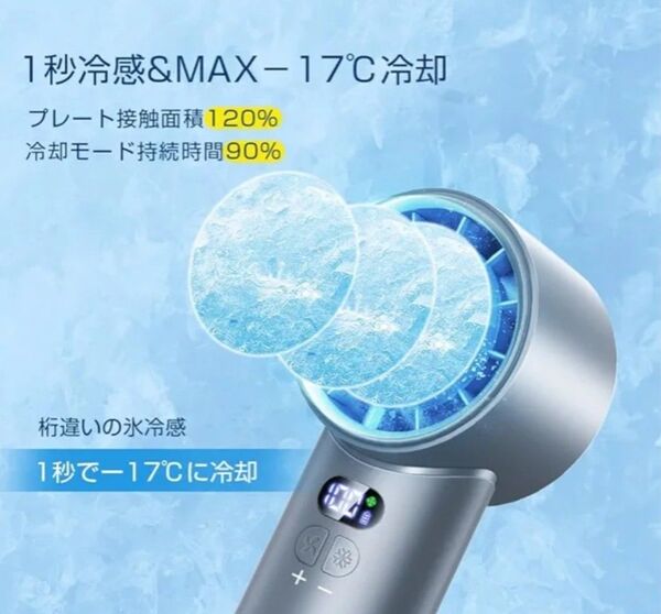 ハンディファン 扇風機 エアコン 冷却プレート ホワイト