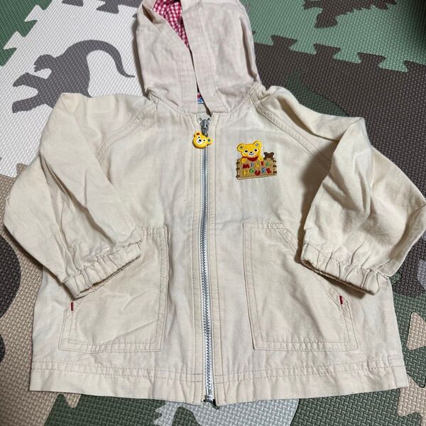 ミキハウス レトロ パーカー 90