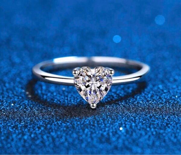 モアサナイト リング 指輪 ハートシェイプ 0.5ct