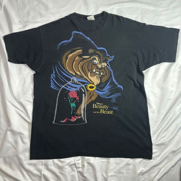Disney【ディズニー】beauty and beats 美女と野獣 90s Tシャツ