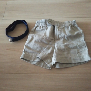  Ralph Lauren short pants beige man and woman use unisex 80 cotton 100% polyester navy blue color belt attaching belt length approximately 61. beautiful goods 