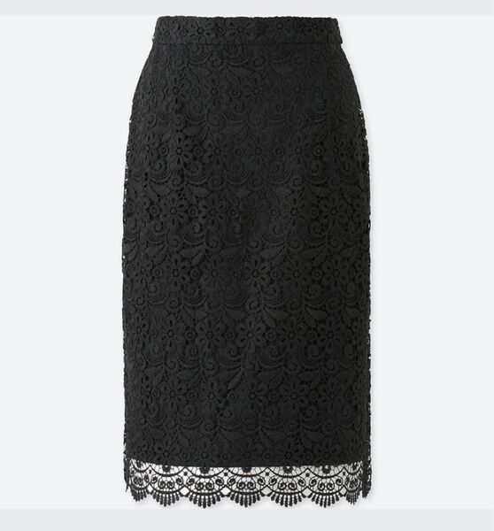 ユニクロ レーススカート ブラック サイズM UNIQLO 409598