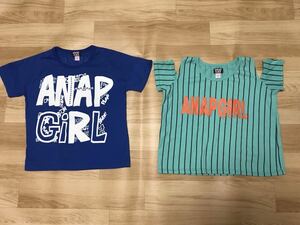 ★ANAPGIRL アナップガール 半袖Tシャツ 2枚セット S（140-150） ★