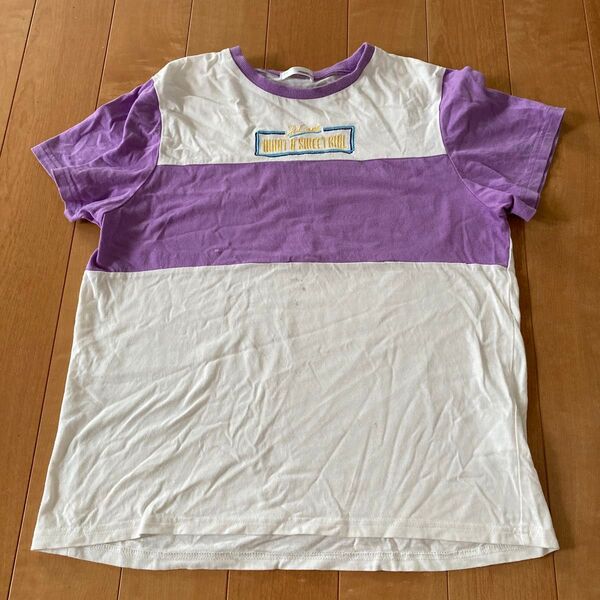 JENNI☆バイカラーロゴ刺繍Tシャツ☆ビッグシルエット☆150cm☆訳あり☆即購入可能☆送料込み