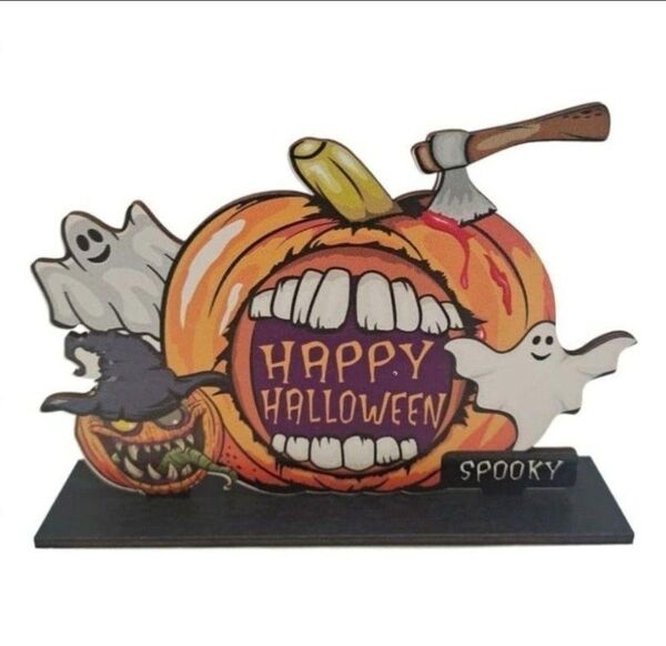 ハロウィン 木製 デコレーション 卓上 飾り オーナメント