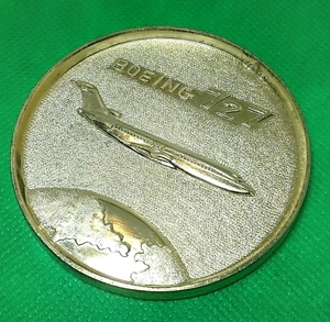 【激レア・当時物！】1968年9月頃　東京国際空港見学記念 メダル BOEING727　旅客機　ボーイング727 土産　メダリオン　ケース付き　飛行機