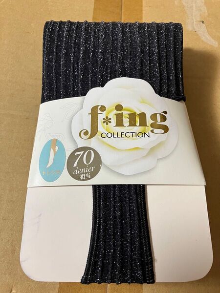 fukuske f *ing collection フロートリブ トレンカ ブラック 福助 trenka tights 黒 タイツ