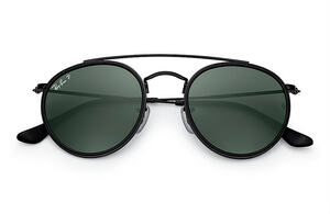 RayBan レイバン ROUND DOUBLE BRIDGE 偏光サングラス RB3647N-002/58 丸眼鏡 