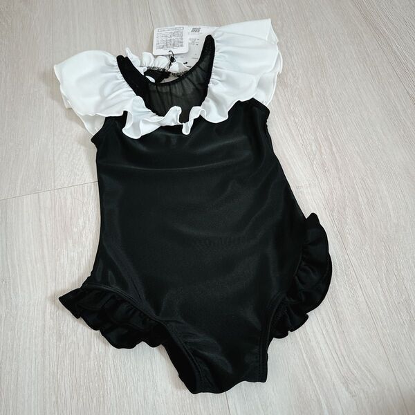 新品未使用 水着 ブラック フリル バースデイ 110cm 女の子 キッズ
