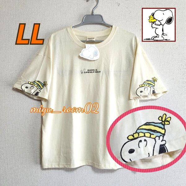 【新品☆】スヌーピー Tシャツ(半袖) LL