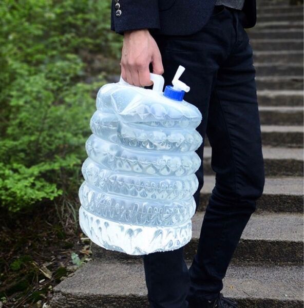 災害 キャンプ 非常用 サーバー 5L 折りたたみ ポリ タンク ウォーター 釣り フィッシング 水