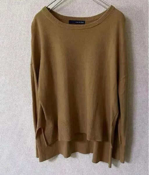 イエナSLOBE IENAウールカシミヤ混ゆったりニット キャメルブラウン セーター ブラウン 長袖