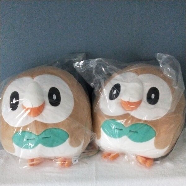 2点 ポケモン 等身大 モクロー もっちりまんまるクッション ぬいぐるみ クッション ポケモンセンター 抱き枕 フクロウ