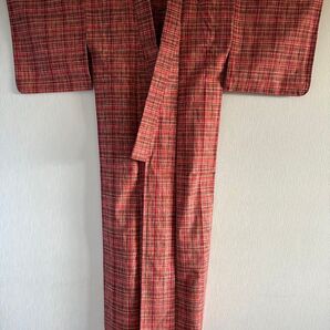 未使用近い 古布 浴衣 着物 肩身丈149cm単衣