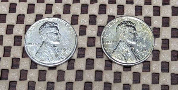 2枚セット スチールセント アメリカ 鉄 1セント SteelCent レア コイン 硬貨 外国硬貨 まとめ 532-2-f