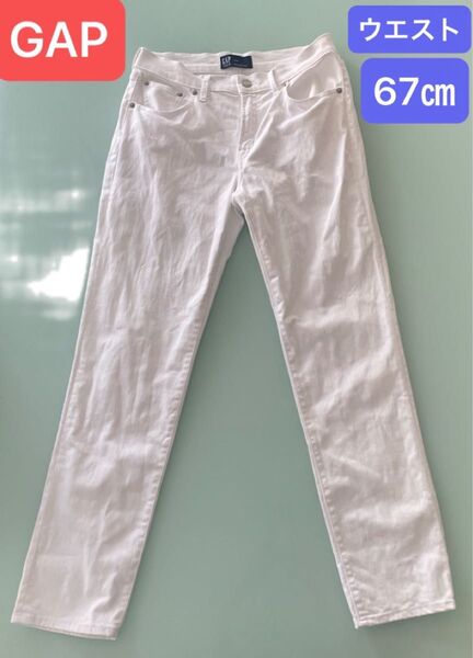 GAP ホワイトデニム 白 スリムパンツ レディース