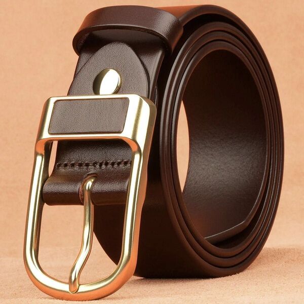 メンズ ベルト mens belt 調整可能 ビジネス カジュアル 両面使用可能 ブラウン