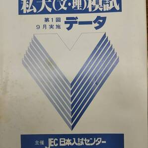昔の模擬試験 代々木ゼミナール 私大文理模試第1回 1981年9月実施 文系問題解答データ等一式完備