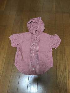 BABY PINK HOUSE blouse ( with a hood .)