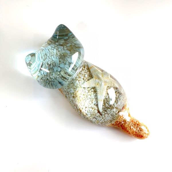 箸置き ペン置き 猫 星の砂 ヒトデ 夏 海の中 一つ ※ご購入前にコメントくださいm(__)m