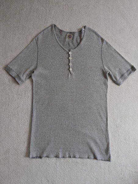 HOLLYWOOD RANCH MARKET ハリウッドランチマーケット 半袖ヘンリーネックリブカットソー Tシャツ XL/日本製
