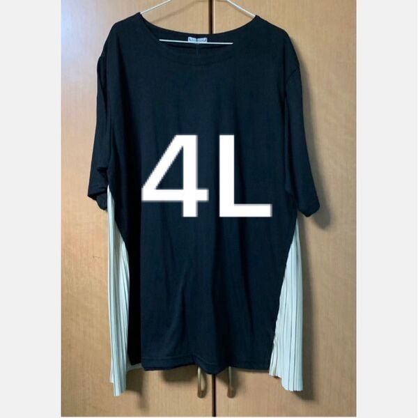ク・脇プリーツ切り替えチュニック 半袖 Tシャツ チュニック カットソー colopuca 大きいサイズ 4L osamu