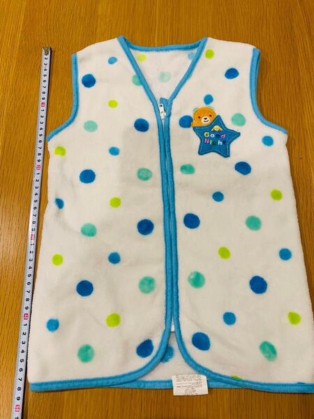 ベビースリーパー 50cm 新生児 防寒 くまさん 水色 保管品