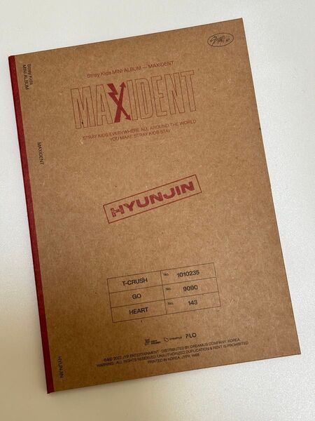 straykids スキズ maxident CDアルバム case ヒョンジン