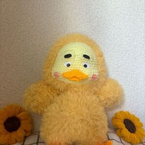 ぬいぐるみ ハンドメイド あみぐるみ アヒルちゃん