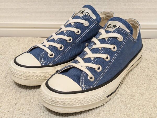 美品 CONVERSE コンバース オールスターロー スニーカー ブルー 日本製 ALL USA製 シューズ